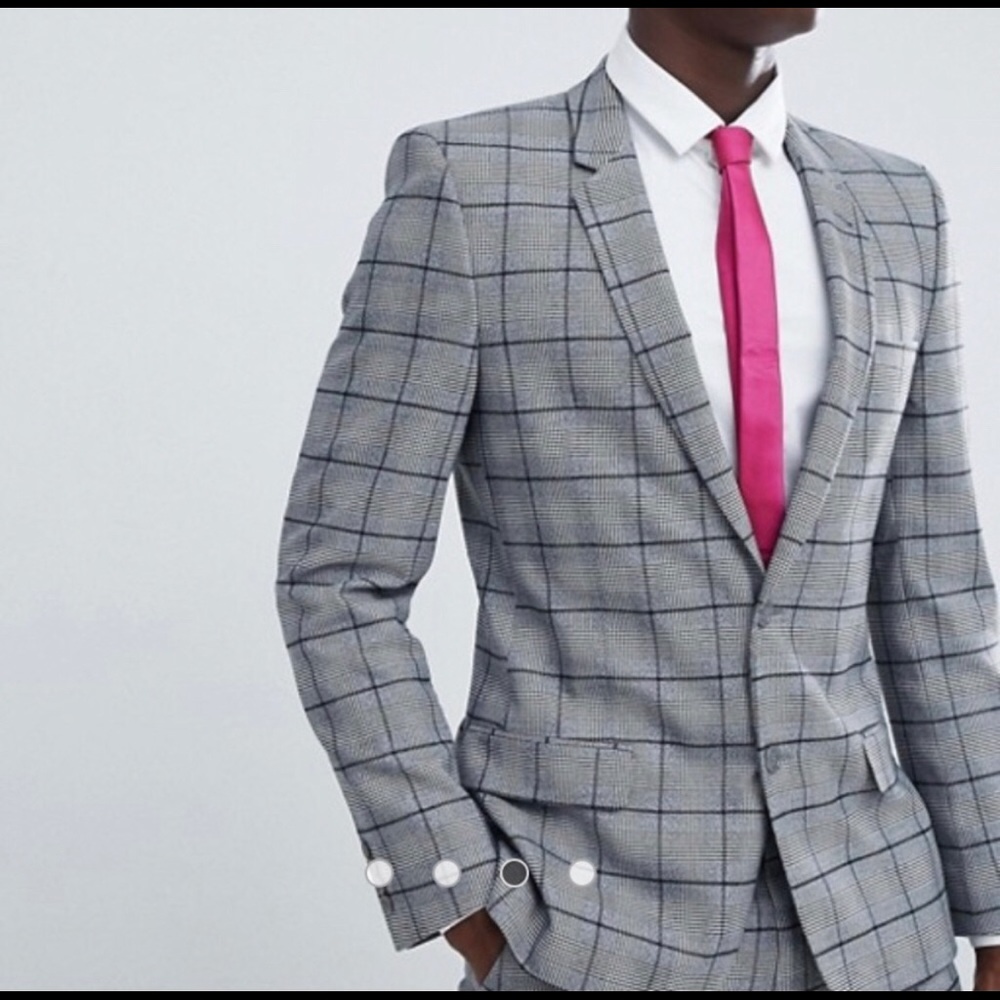 ASOS Prince of Wales Suit Jacket Blazer
